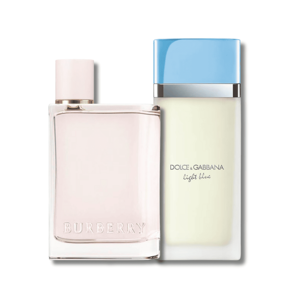 Luxury Women’s Duo – Dolce & Gabbana Light Blue & Burberry Her 100ml (Iconic Fragrance Set)