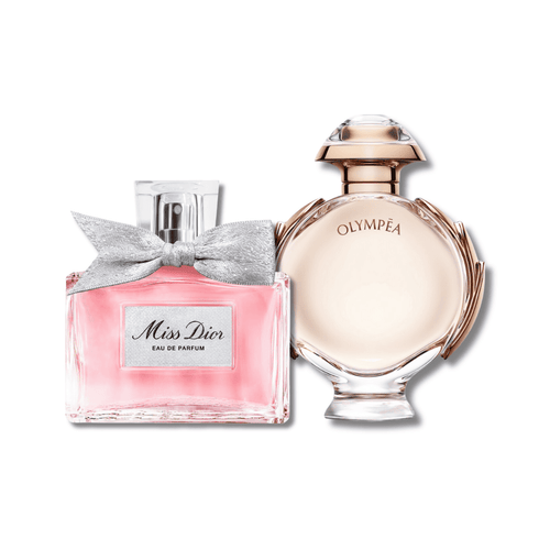 Luxury Women’s Duo – Paco Rabanne Olympea 80ml & Dior Miss Dior 100ml (Iconic Fragrance Set)