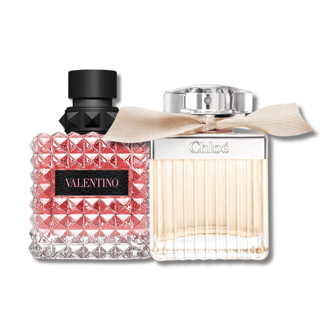 Luxury Women’s Duo – Valentino Donna Born In Roma 100 ml & Chloé – Eau de Parfum 75 ml (Iconic Fragrance Set)
