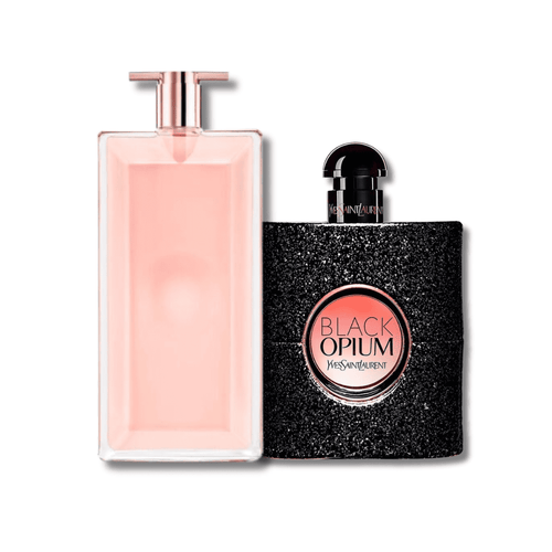 Luxury Women’s Duo – Yves Saint Laurent Black Opium 90 ml & Lancôme Idôle 100 ml (Iconic Fragrance Set)